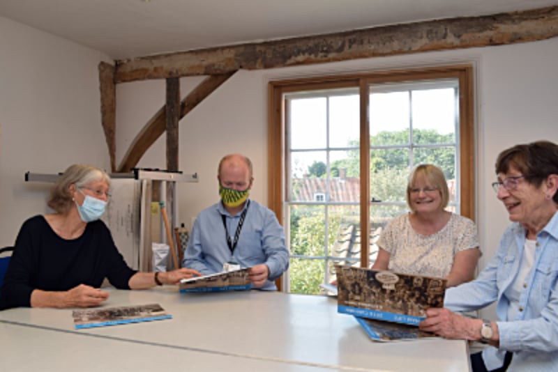 Volunteers in the Archive with Robin Sampson of the Norfolk Records Office