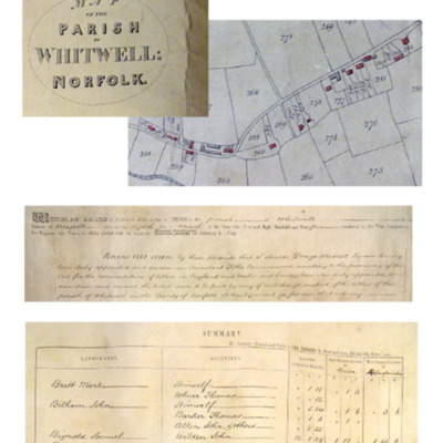 Whitwell Tithe Map &amp; Apportionments  Sample Page