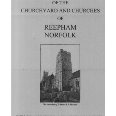 Reepham Churches &amp; Churchyards Memorial Inscriptions