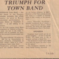 Triumph for Town Band 1978