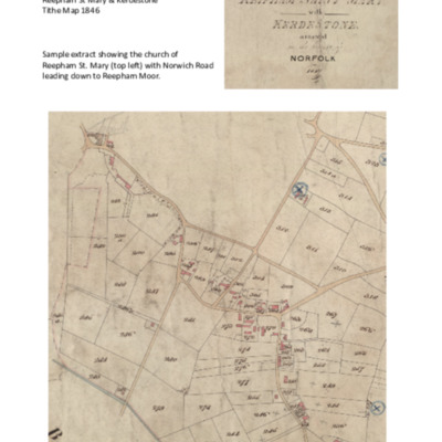 Reepham St Mary &amp; Kerdistone Tithe Map 1846