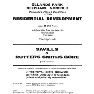 Ollands Estate 1970s Documents