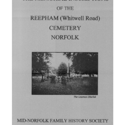 Whitwell Road Cemetery Memorial Inscriptions